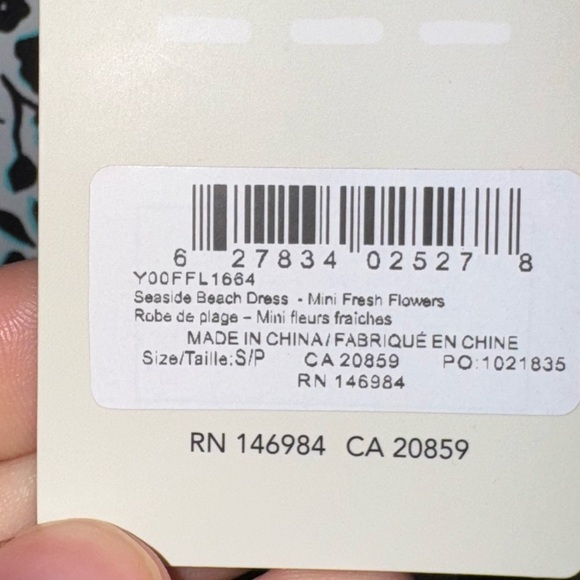 Capelton Road NEW Seaside Beach Dress Mini Fresh Flowers UPF 50+ Swim Coverup S - Picture 4 of 6